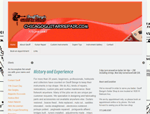 Tablet Screenshot of chicagoguitarrepair.com